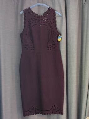 Ted Baker Burgundy Sheath Dress
